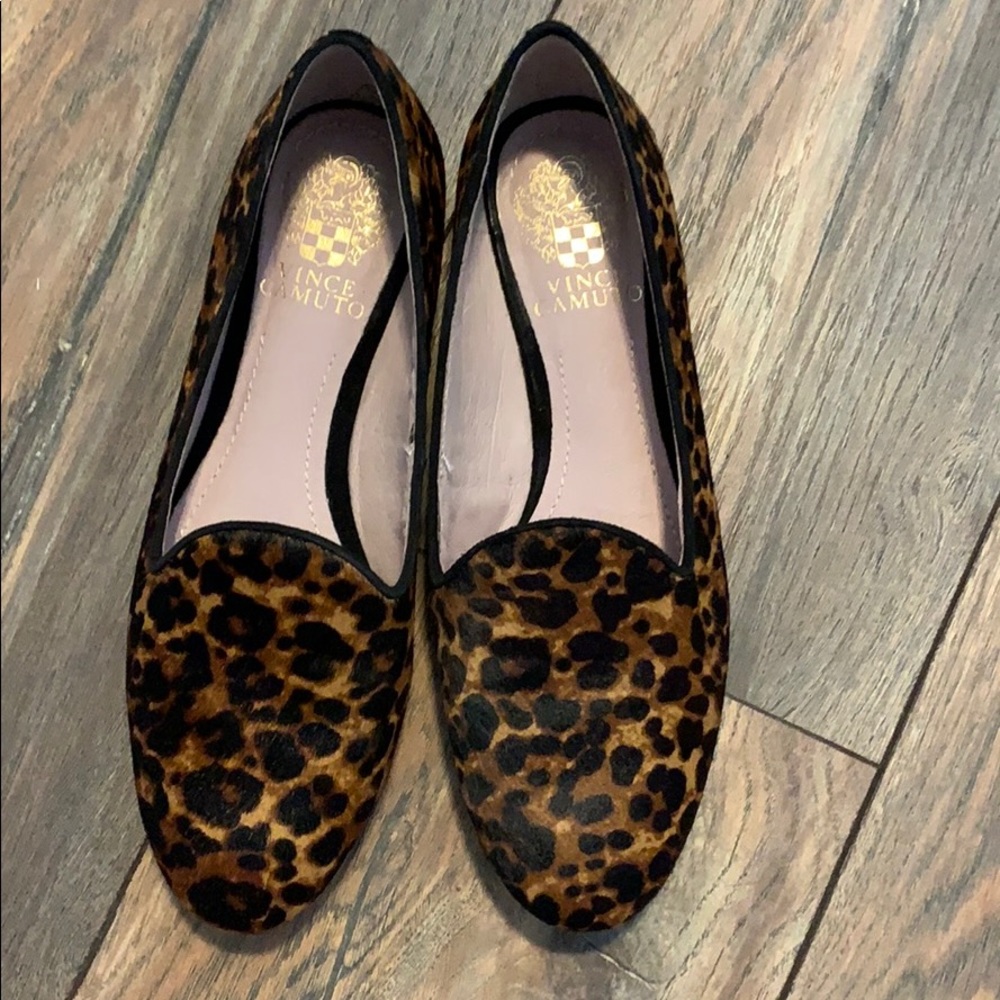 Vince Camuto leopard loafers